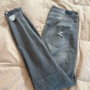 Grey Distressed Skinny Jeans